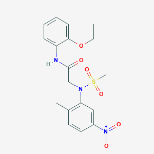 molecular formula C18H21N3O6S B3539184 N~1~-(2-ethoxyphenyl)-N~2~-(2-methyl-5-nitrophenyl)-N~2~-(methylsulfonyl)glycinamide 