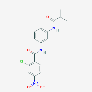 molecular formula C17H16ClN3O4 B3539203 2-chloro-N-[3-(isobutyrylamino)phenyl]-4-nitrobenzamide 