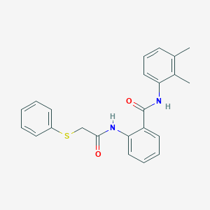 molecular formula C23H22N2O2S B3539281 N-(2,3-dimethylphenyl)-2-{[(phenylthio)acetyl]amino}benzamide 