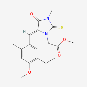 molecular formula C19H24N2O4S B3539323 methyl [5-(5-isopropyl-4-methoxy-2-methylbenzylidene)-3-methyl-4-oxo-2-thioxo-1-imidazolidinyl]acetate 