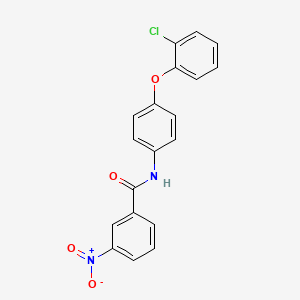 molecular formula C19H13ClN2O4 B3539359 N-[4-(2-chlorophenoxy)phenyl]-3-nitrobenzamide 