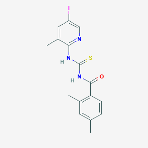 molecular formula C16H16IN3OS B3539383 N-[(5-iodo-3-methylpyridin-2-yl)carbamothioyl]-2,4-dimethylbenzamide 