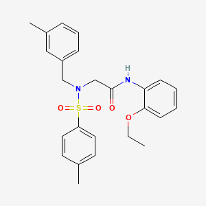 molecular formula C25H28N2O4S B3539457 N~1~-(2-ethoxyphenyl)-N~2~-(3-methylbenzyl)-N~2~-[(4-methylphenyl)sulfonyl]glycinamide 