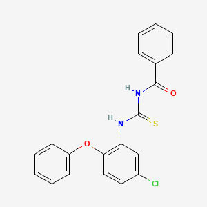 molecular formula C20H15ClN2O2S B3539507 N-[(5-chloro-2-phenoxyphenyl)carbamothioyl]benzamide 