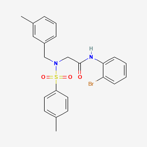 molecular formula C23H23BrN2O3S B3539575 N~1~-(2-bromophenyl)-N~2~-(3-methylbenzyl)-N~2~-[(4-methylphenyl)sulfonyl]glycinamide 
