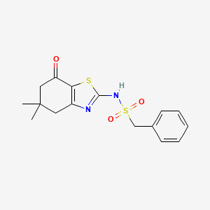 molecular formula C16H18N2O3S2 B3539590 N-(5,5-dimethyl-7-oxo-4,5,6,7-tetrahydro-1,3-benzothiazol-2-yl)-1-phenylmethanesulfonamide 