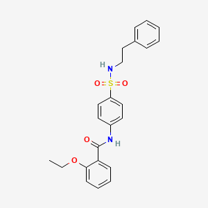 molecular formula C23H24N2O4S B3539617 2-ethoxy-N-{4-[(2-phenylethyl)sulfamoyl]phenyl}benzamide 