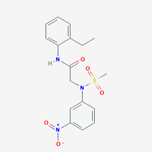 molecular formula C17H19N3O5S B3539664 N-(2-ethylphenyl)-N~2~-(methylsulfonyl)-N~2~-(3-nitrophenyl)glycinamide 