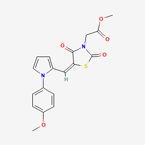 molecular formula C18H16N2O5S B3539728 methyl [(5E)-5-{[1-(4-methoxyphenyl)-1H-pyrrol-2-yl]methylidene}-2,4-dioxo-1,3-thiazolidin-3-yl]acetate 