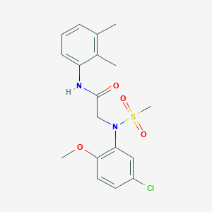 molecular formula C18H21ClN2O4S B3539765 N~2~-(5-chloro-2-methoxyphenyl)-N~1~-(2,3-dimethylphenyl)-N~2~-(methylsulfonyl)glycinamide 
