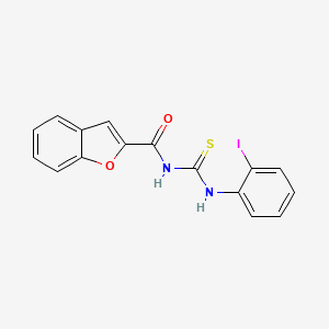 molecular formula C16H11IN2O2S B3540056 N-[(2-iodophenyl)carbamothioyl]-1-benzofuran-2-carboxamide 