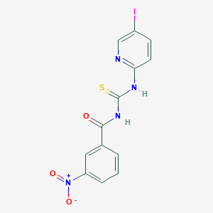 molecular formula C13H9IN4O3S B3540124 N-[(5-iodopyridin-2-yl)carbamothioyl]-3-nitrobenzamide 