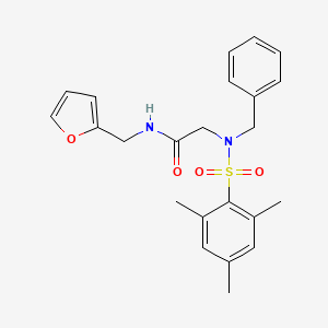 molecular formula C23H26N2O4S B3540228 N~2~-benzyl-N~1~-(2-furylmethyl)-N~2~-(mesitylsulfonyl)glycinamide 