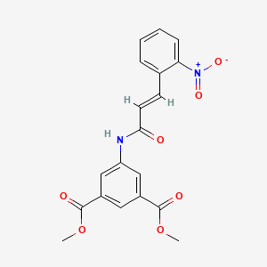 molecular formula C19H16N2O7 B3540274 DIMETHYL 5-{[(E)-3-(2-NITROPHENYL)-2-PROPENOYL]AMINO}ISOPHTHALATE 