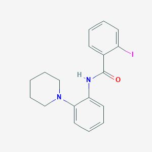 molecular formula C18H19IN2O B3540359 2-iodo-N-(2-piperidin-1-ylphenyl)benzamide 