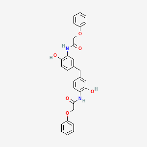 molecular formula C29H26N2O6 B3540383 N-(2-hydroxy-4-{4-hydroxy-3-[(phenoxyacetyl)amino]benzyl}phenyl)-2-phenoxyacetamide 