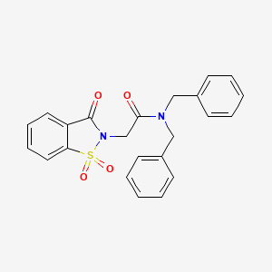 molecular formula C23H20N2O4S B3540405 N,N-dibenzyl-2-(1,1-dioxido-3-oxo-1,2-benzisothiazol-2(3H)-yl)acetamide 