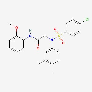 molecular formula C23H23ClN2O4S B3540438 N~2~-[(4-chlorophenyl)sulfonyl]-N~2~-(3,4-dimethylphenyl)-N~1~-(2-methoxyphenyl)glycinamide 