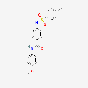 molecular formula C23H24N2O4S B3540540 N-(4-ethoxyphenyl)-4-{methyl[(4-methylphenyl)sulfonyl]amino}benzamide 