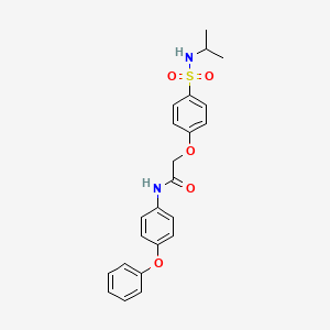molecular formula C23H24N2O5S B3540567 N-(4-phenoxyphenyl)-2-[4-(propan-2-ylsulfamoyl)phenoxy]acetamide 