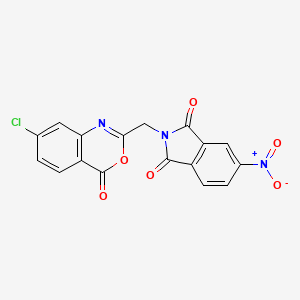molecular formula C17H8ClN3O6 B3540587 2-[(7-chloro-4-oxo-4H-3,1-benzoxazin-2-yl)methyl]-5-nitro-1H-isoindole-1,3(2H)-dione 