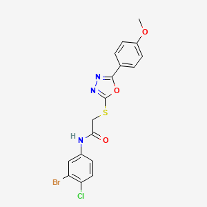 molecular formula C17H13BrClN3O3S B3540613 N-(3-bromo-4-chlorophenyl)-2-{[5-(4-methoxyphenyl)-1,3,4-oxadiazol-2-yl]thio}acetamide 