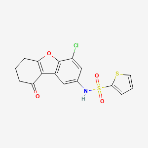 molecular formula C16H12ClNO4S2 B3540666 N-(4-chloro-9-oxo-7,8-dihydro-6H-dibenzofuran-2-yl)thiophene-2-sulfonamide 