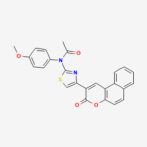molecular formula C25H18N2O4S B3540797 N-(4-methoxyphenyl)-N-[4-(3-oxo-3H-benzo[f]chromen-2-yl)-1,3-thiazol-2-yl]acetamide 