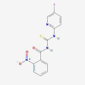 molecular formula C13H9IN4O3S B3540850 N-[(5-iodopyridin-2-yl)carbamothioyl]-2-nitrobenzamide 