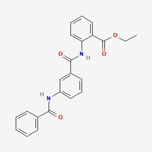 molecular formula C23H20N2O4 B3540865 ETHYL 2-(3-BENZAMIDOBENZAMIDO)BENZOATE 