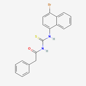 molecular formula C19H15BrN2OS B3540917 N-[(4-bromonaphthalen-1-yl)carbamothioyl]-2-phenylacetamide 