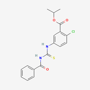 molecular formula C18H17ClN2O3S B3540931 isopropyl 5-{[(benzoylamino)carbonothioyl]amino}-2-chlorobenzoate 