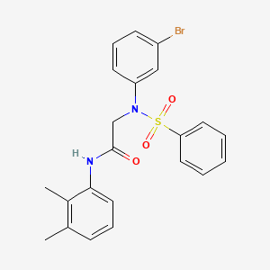 molecular formula C22H21BrN2O3S B3540991 N~2~-(3-bromophenyl)-N~1~-(2,3-dimethylphenyl)-N~2~-(phenylsulfonyl)glycinamide 
