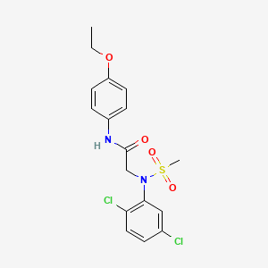 molecular formula C17H18Cl2N2O4S B3541065 N~2~-(2,5-dichlorophenyl)-N-(4-ethoxyphenyl)-N~2~-(methylsulfonyl)glycinamide 