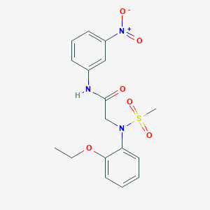 molecular formula C17H19N3O6S B3541077 N~2~-(2-ethoxyphenyl)-N~2~-(methylsulfonyl)-N-(3-nitrophenyl)glycinamide 