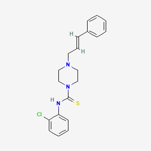 molecular formula C20H22ClN3S B3541134 N-(2-chlorophenyl)-4-[(2E)-3-phenylprop-2-en-1-yl]piperazine-1-carbothioamide 