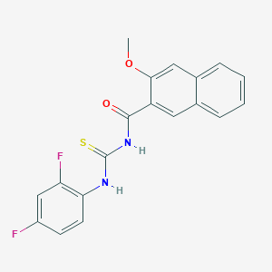 molecular formula C19H14F2N2O2S B3541303 N-[(2,4-difluorophenyl)carbamothioyl]-3-methoxynaphthalene-2-carboxamide 