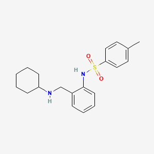 molecular formula C20H26N2O2S B3541314 N-{2-[(cyclohexylamino)methyl]phenyl}-4-methylbenzenesulfonamide 
