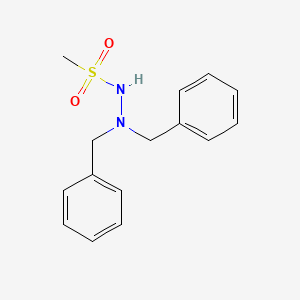 molecular formula C15H18N2O2S B3541334 N',N'-dibenzylmethanesulfonohydrazide 