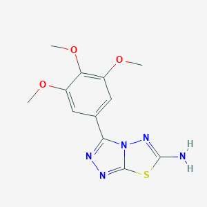 molecular formula C12H13N5O3S B354135 3-(3,4,5-Trimethoxyphenyl)-[1,2,4]triazolo[3,4-b][1,3,4]thiadiazol-6-amine CAS No. 880363-74-6