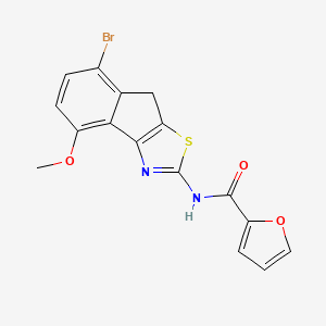 molecular formula C16H11BrN2O3S B3541480 N-(7-bromo-4-methoxy-8H-indeno[1,2-d][1,3]thiazol-2-yl)-2-furamide 