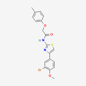 molecular formula C19H17BrN2O3S B3541487 N-[4-(3-bromo-4-methoxyphenyl)-1,3-thiazol-2-yl]-2-(4-methylphenoxy)acetamide 