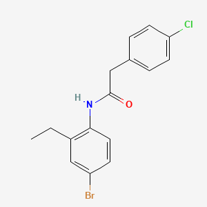 molecular formula C16H15BrClNO B3541658 N-(4-bromo-2-ethylphenyl)-2-(4-chlorophenyl)acetamide 