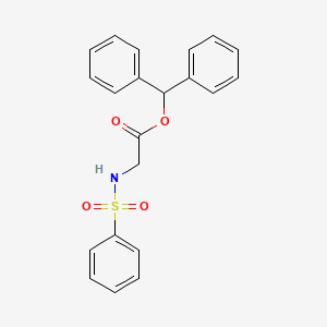 molecular formula C21H19NO4S B3541861 Benzhydryl 2-[(phenylsulfonyl)amino]acetate 