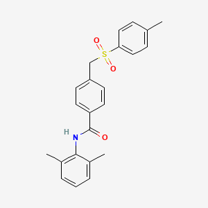 molecular formula C23H23NO3S B3541904 N-(2,6-dimethylphenyl)-4-[(4-methylphenyl)sulfonylmethyl]benzamide 