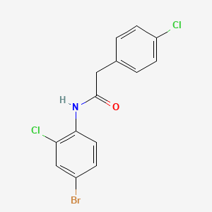 molecular formula C14H10BrCl2NO B3542094 N-(4-bromo-2-chlorophenyl)-2-(4-chlorophenyl)acetamide 