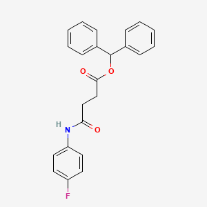 molecular formula C23H20FNO3 B3542140 Benzhydryl 4-(4-fluoroanilino)-4-oxobutanoate 