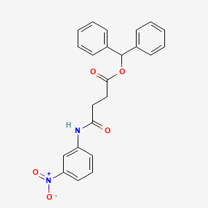 molecular formula C23H20N2O5 B3542146 Benzhydryl 4-(3-nitroanilino)-4-oxobutanoate 