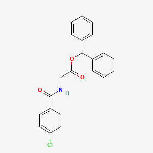 molecular formula C22H18ClNO3 B3542169 Benzhydryl 2-[(4-chlorobenzoyl)amino]acetate 