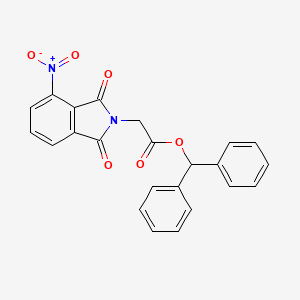 molecular formula C23H16N2O6 B3542250 diphenylmethyl (4-nitro-1,3-dioxo-1,3-dihydro-2H-isoindol-2-yl)acetate 